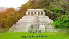  Presentation with civilization - Theme having inscriptions - mesoamerican stepped pyramid background and a gold colored foreground