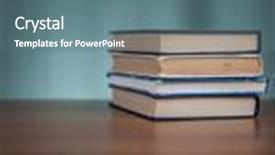  Presentation with literature - Slides enhanced with literature - stack of books background and a ocean colored foreground