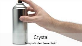  Presentation with insect - PPT theme consisting of insect drawing - male hand spraying on white background and a white colored foreground