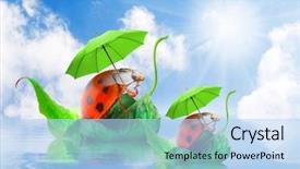  Presentation with children sadness - PPT theme with insect illustrations - two funny travelers going background and a  colored foreground