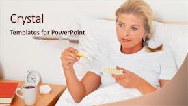  Presentation with fever - Slide deck having insect systems - woman in bed sick background and a lemonade colored foreground