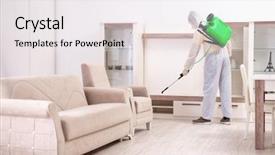  Presentation with pest control - Slide set having insects pests - pest control contractor working background and a white colored foreground