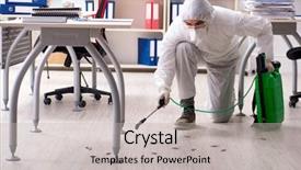  Presentation with pest control - Audience pleasing PPT theme consisting of insects pests - professional contractor doing pest control backdrop and a light gray colored foreground