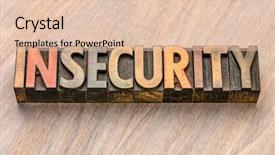  Presentation with wood - Slide deck enhanced with insecurity word in vintage letterpress background and a lemonade colored foreground