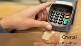  Presentation with payment - PPT layouts having insert - finance money technology payment background and a gold colored foreground