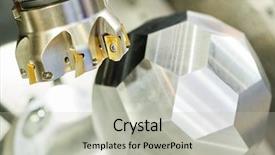  Presentation with process - Audience pleasing slides consisting of insert - metalworking cutting process mill cutter backdrop and a light gray colored foreground