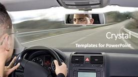  Presentation with speed - Colorful presentation theme enhanced with inside car view at high backdrop and a gray colored foreground