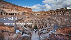  Presentation with rome italy - Amazing slide set having inside-colosseum-view-the-world backdrop and a violet colored foreground