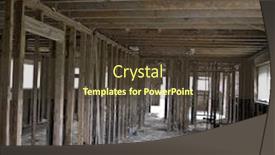  Presentation with louisiana - PPT theme having inside destructed house after hurricane katrina new orleans louisiana background and a tawny brown colored foreground