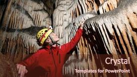  Presentation with spain music - Cool new presentation theme with interior earth - caving in hermosa cave zaragoza backdrop and a tawny brown colored foreground