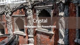  Presentation with inside an ice cave - Theme featuring inside earth - gupteshwar mahadev cave in pokhara background and a violet colored foreground