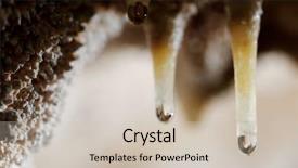  Presentation with hanuman at ramayana cave - PPT theme featuring subterranean - stalactites in a cave spain background and a soft green colored foreground