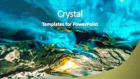  Presentation with inside an ice cave - Colorful PPT layouts enhanced with inside ice cave in vatnajokull backdrop and a teal colored foreground