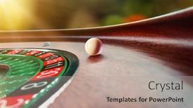  Presentation with spinning wheel - Cool new PPT theme with inside-of-a-spinning-roulette backdrop and a coral colored foreground