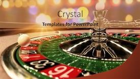  Presentation with spinning wheel - Presentation theme with inside-of-a-spinning-roulette background and a coral colored foreground