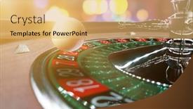  Presentation with spinning wheel - Amazing theme having inside-of-a-spinning-roulette backdrop and a yellow colored foreground