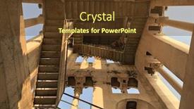  Presentation with croatia split - Theme consisting of inside of bell tower diocletian palace split croatia background and a tawny brown colored foreground