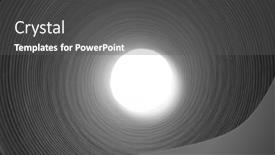  Presentation with end - Presentation theme consisting of inside-of-corrugated-pipe background and a dark gray colored foreground