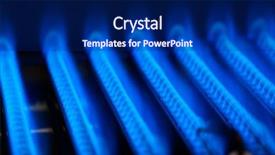  Presentation with flame - Slides having inside of gas boiler furnace background and a navy blue colored foreground