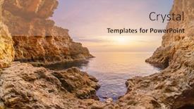  Presentation with beautiful nature - Audience pleasing slide deck consisting of inside-of-mainsail-beautiful-nature backdrop and a coral colored foreground