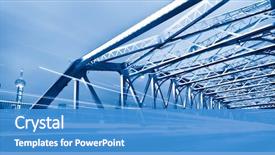  Presentation with china shanghai - PPT theme consisting of inside of the garden bridge background and a teal colored foreground