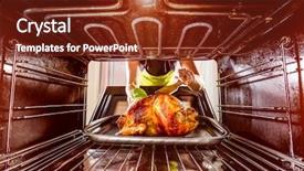  Presentation with chicken - Audience pleasing presentation theme consisting of inside of the oven cooking backdrop and a tawny brown colored foreground