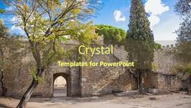  Presentation with augmented reality on walls - Slides enhanced with inside-of-walls-historic-fortress background and a  colored foreground