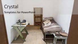  Presentation with prison - Amazing PPT theme having inside prison cell backdrop and a light gray colored foreground