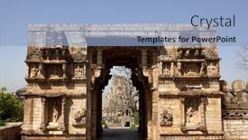  Presentation with india fort - Amazing PPT theme having inside the chittorgarh fort aera backdrop and a light blue colored foreground