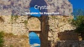  Presentation with castle - Audience pleasing presentation design consisting of inside-the-coroni-castle backdrop and a ocean colored foreground