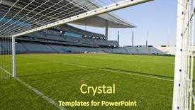  Presentation with goal ball - Audience pleasing presentation theme consisting of inside the goal backdrop and a tawny brown colored foreground