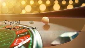  Presentation with roulette wheel - Beautiful slide deck featuring inside-the-roulette-wheel-close backdrop and a gold colored foreground