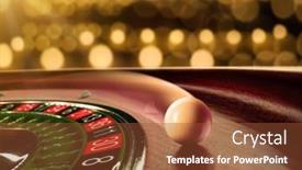  Presentation with roulette wheel - PPT theme with inside-the-roulette-wheel-close background and a tawny brown colored foreground