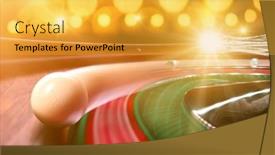  Presentation with roulette wheel - Colorful slide set enhanced with inside-the-roulette-wheel-close backdrop and a gold colored foreground