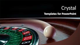  Presentation with roulette - Presentation theme featuring inside-the-roulette-wheel-close background and a black colored foreground