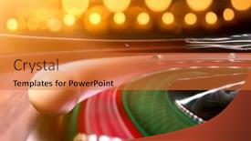  Presentation with roulette wheel - PPT theme featuring inside-the-roulette-wheel-close background and a red colored foreground