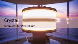  Presentation with lighthouse - Presentation featuring diffraktion - inside the top background and a coral colored foreground