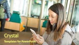  Presentation with train - Cool new slides with inside train compartment at japan backdrop and a tawny brown colored foreground