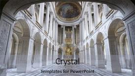 Presentation with versailles - Colorful PPT theme enhanced with inside view of the royal backdrop and a light gray colored foreground