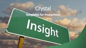  Presentation with stormy sky and dark clouds - Slides having insights - insight green road sign background and a gray colored foreground