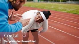  Presentation with trainer - PPT theme enhanced with  background and a  colored foreground