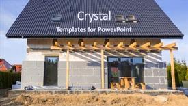  Presentation with under construction - Cool new slides with insolation on the new house backdrop and a ocean colored foreground