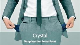  Presentation with gray - Presentation design enhanced with insolvency - broke businessman wearing a gray background and a seafoam green colored foreground