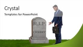  Presentation with difficulty - Amazing PPT theme having insolvency - insolvent businessman having difficulty raising backdrop and a white colored foreground