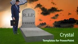  Presentation with difficulty - Theme consisting of insolvency - insolvent businessman having difficulty raising background and a tawny brown colored foreground