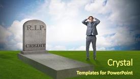  Presentation with difficulty - PPT layouts having insolvency - insolvent businessman having difficulty raising background and a tawny brown colored foreground