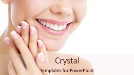  Presentation with hands and face - Slides with insomia - face hands and healthy white background and a  colored foreground