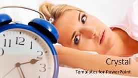  Presentation with sleep - Cool new PPT theme with insomni - clock with sleep at night backdrop and a coral colored foreground
