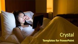  Presentation with pain - Presentation enhanced with insomni - woman feeling eye pain background and a tawny brown colored foreground