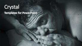  Presentation with anxiety disorder - Cool new PPT theme with anxiety disorder - insomnia a man tries backdrop and a dark gray colored foreground